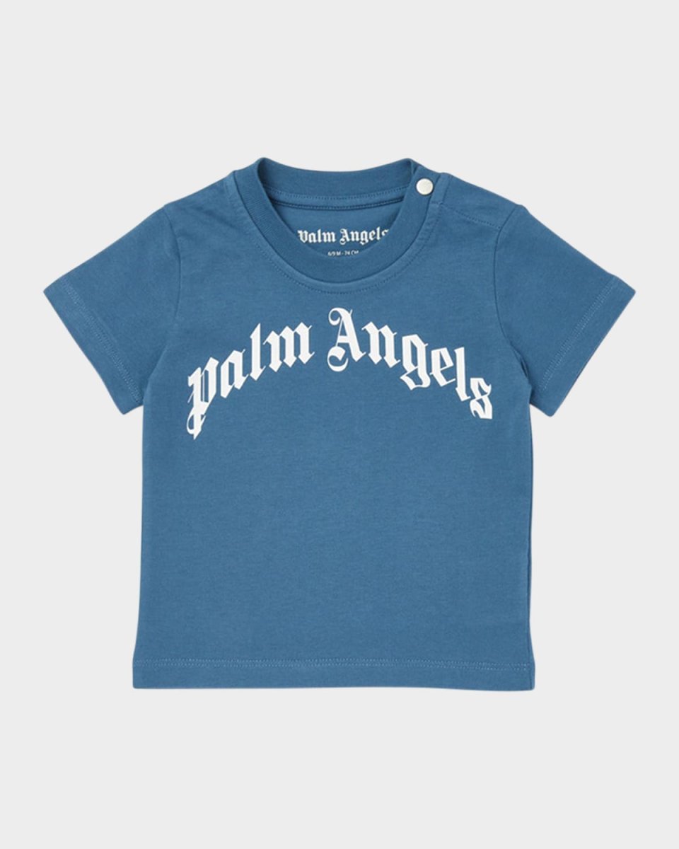 Boy's Curved Logo-Print T-Shirt, Size